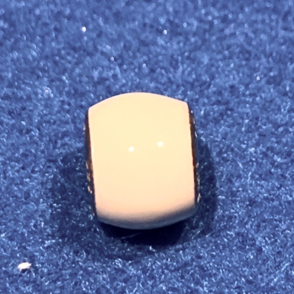 Authentic Amore & Baci white enamel bead